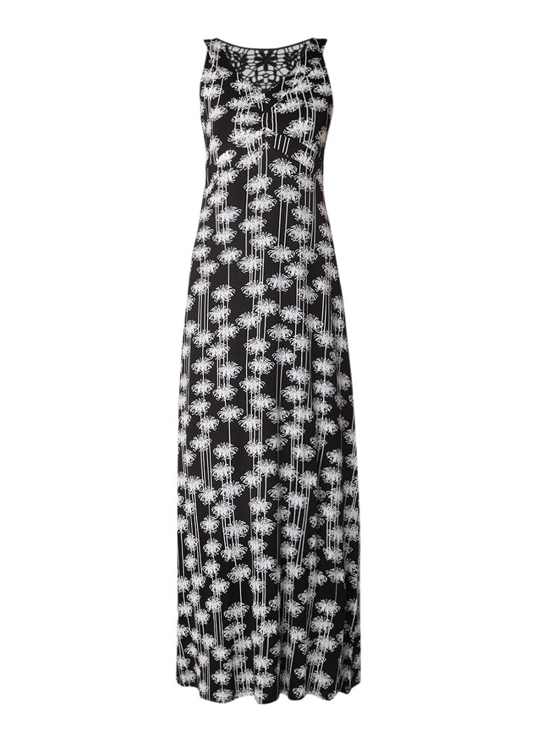 Expresso Ryder maxi-jurk met dessin en broderie zwart