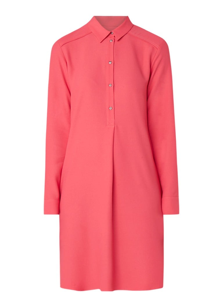 Expresso Astrid blousejurk van crÃªpe neonroze