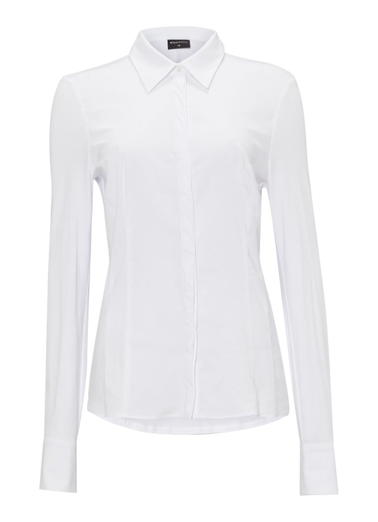 Expresso Xani blouse met jersey mouwen zwart