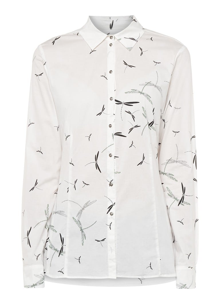 Expresso Cora blouse met print zwart