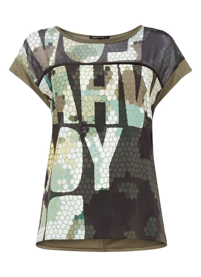 Expresso Carey top met print zwart