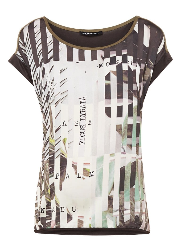 Expresso Cecile top met print zwart