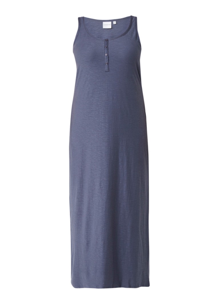 Junarose Maximar maxi-jurk van biologisch katoen donkerblauw