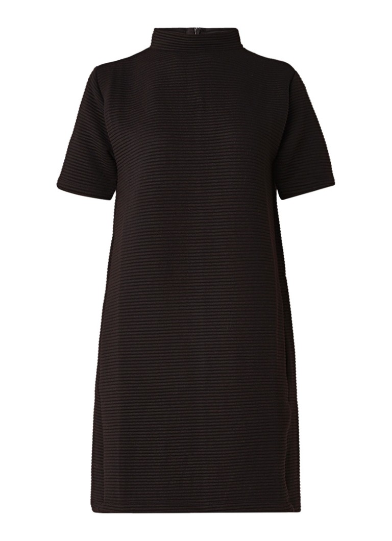 French Connection Marin loose fit jurk met structuur zwart