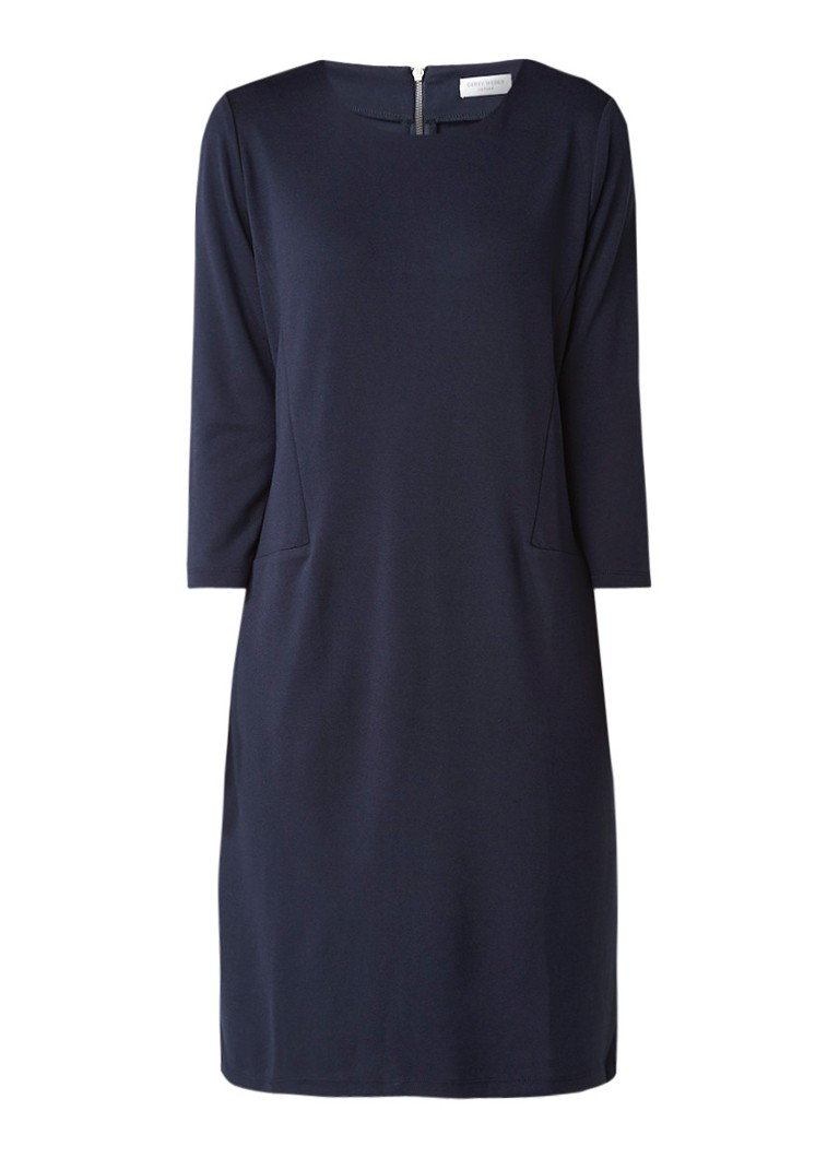 Gerry Weber Midi-jurk van jersey en steekzakken donkerblauw