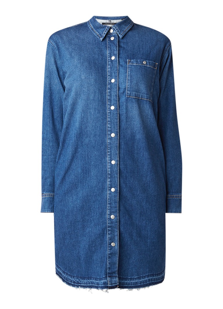 Marc O'Polo Jurk van denim met borstzak indigo