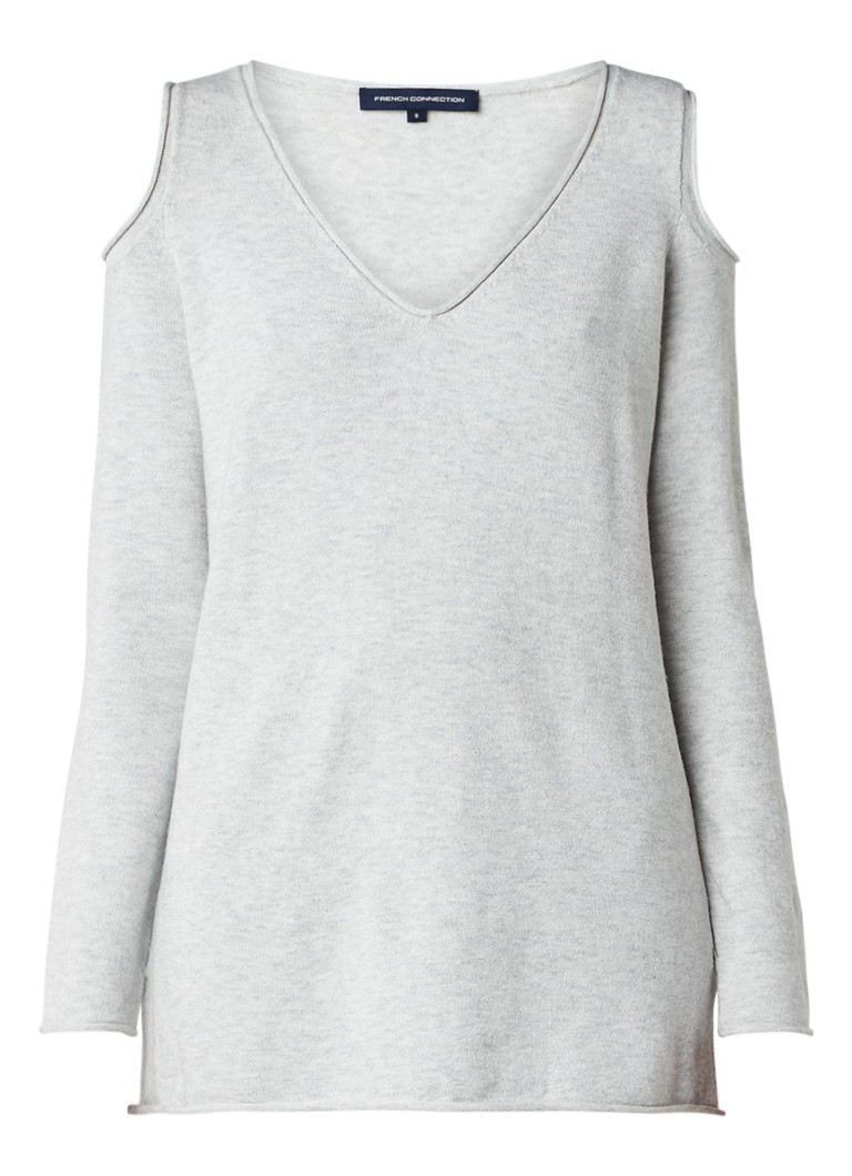 French Connection Venture cold shoulder pullover in wolblend grijs