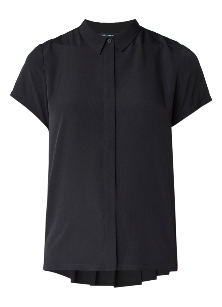 French Connection Blouse met geplisseerde achterzijde grijs