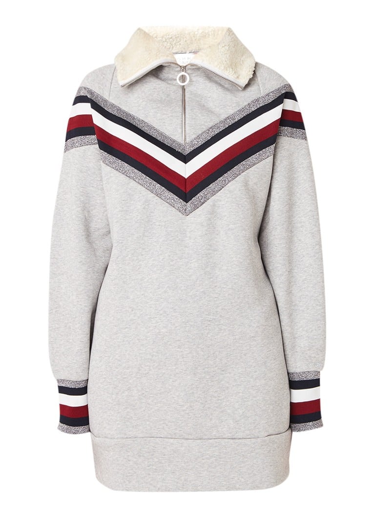 Tommy Hilfiger Icon sweaterjurk met lurex grijsmele