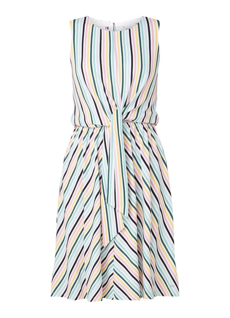 Tommy Hilfiger Barbara tuniekjurk met streepdessin en strikdetail multicolor