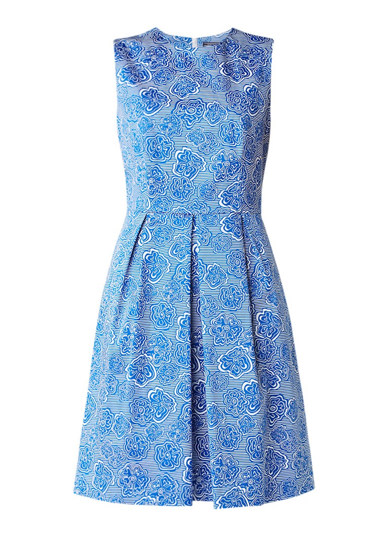 Tommy Hilfiger Toffee A-lijn jurk met bloemendessin blauw
