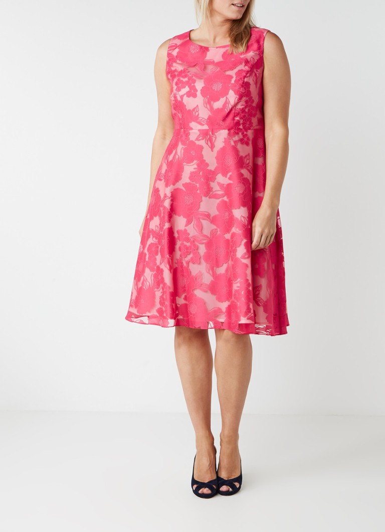 Studio 8 Ellen A-lijn jurk met burn-out dessin roze