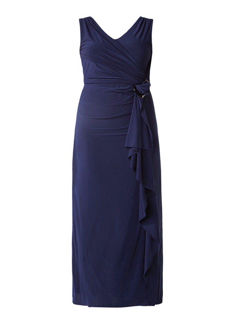 Studio 8 Pippa maxi-jurk met draperie donkerblauw