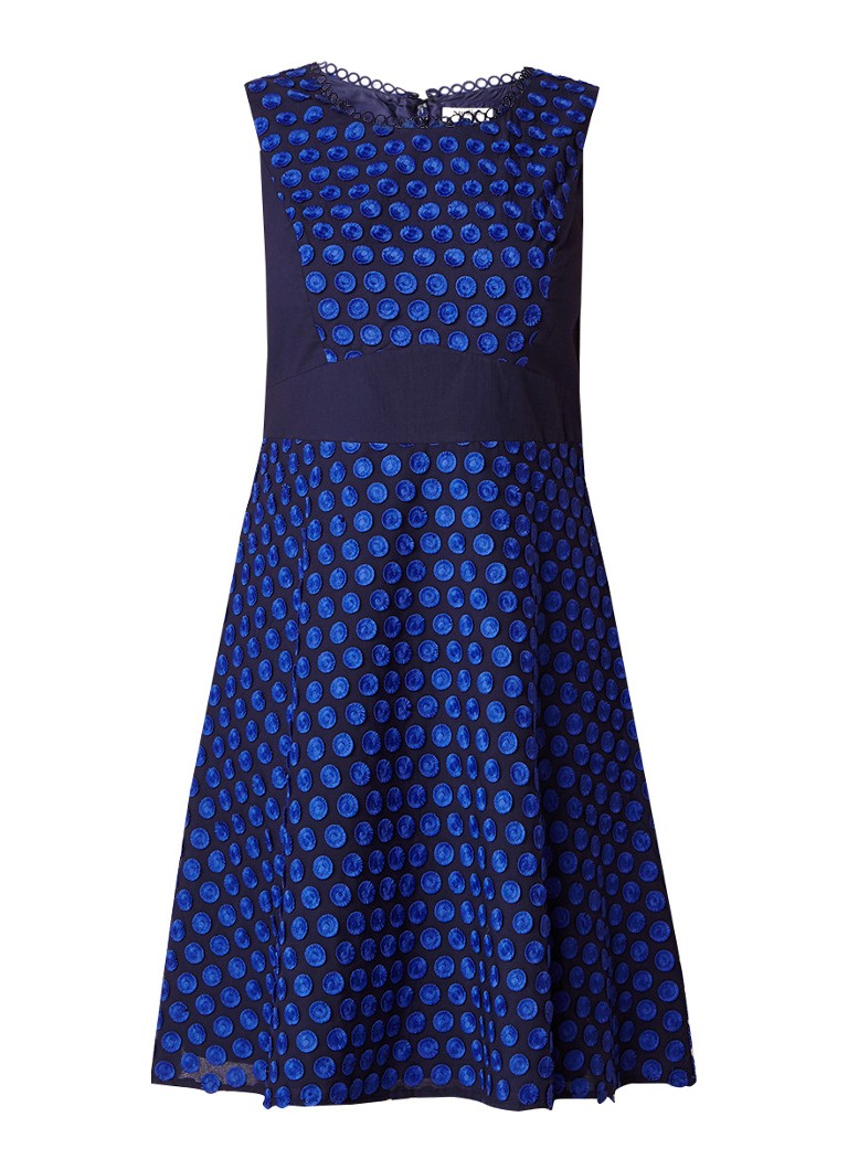 Studio 8 Eden A-lijn jurk met applicaties kobaltblauw