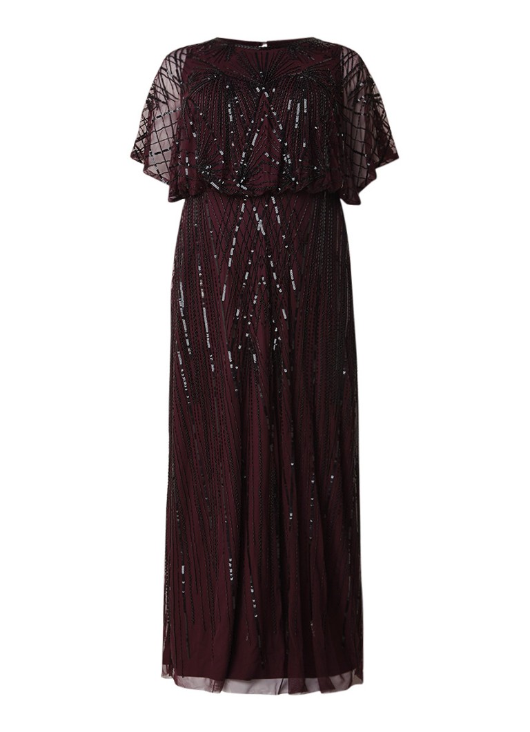 Studio 8 Phaedra maxi-jurk met kralenapplicatie aubergine