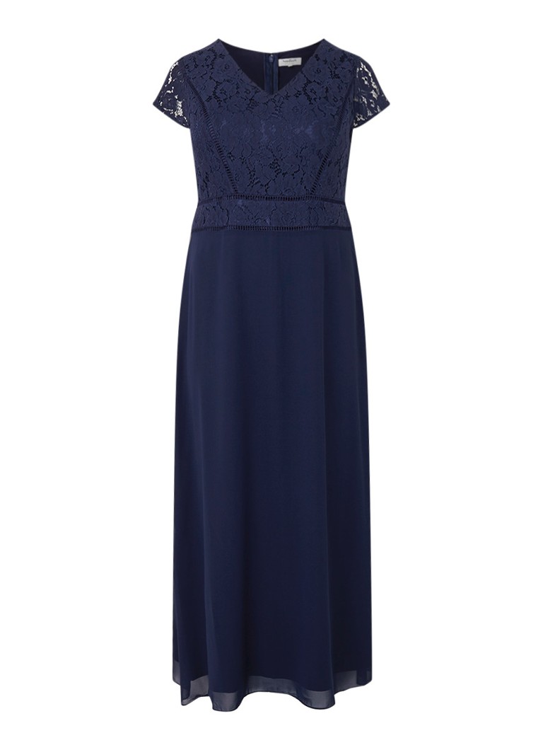 Studio 8 Gemma maxi-jurk met top van guipure kant donkerblauw