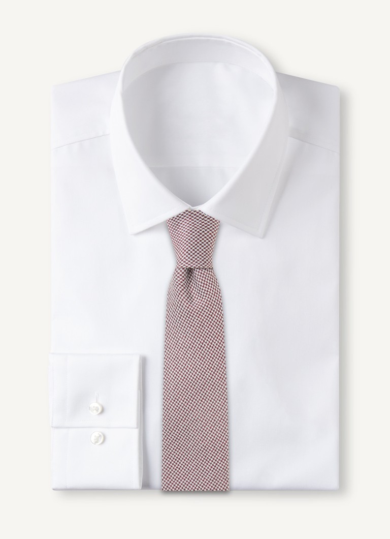 Ted Baker Closet stropdas van zijde met pied-de-poule dessin