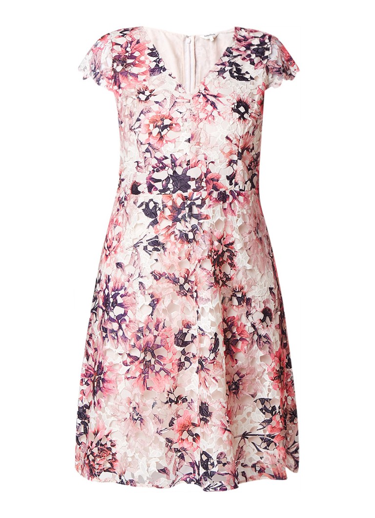 Studio 8 Joselyn A-lijn jurk van kant met bloemendessin roze