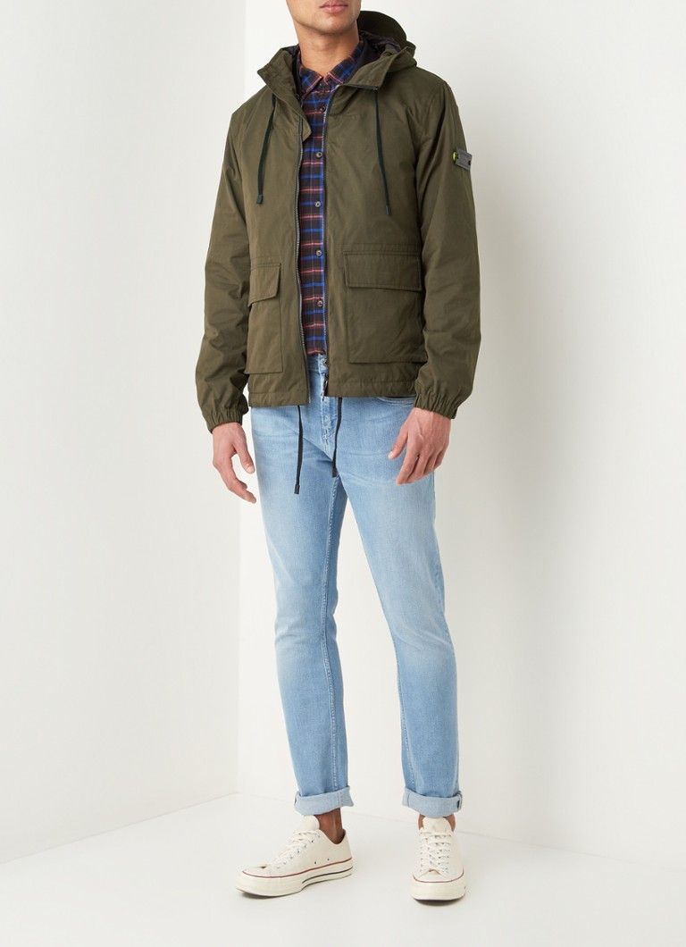 Scotch & Soda Gewatteerd jack met klepzakken en capuchon