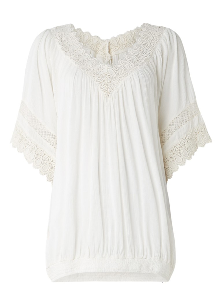 Zizzi Ibiza tuniek met broderie blauw