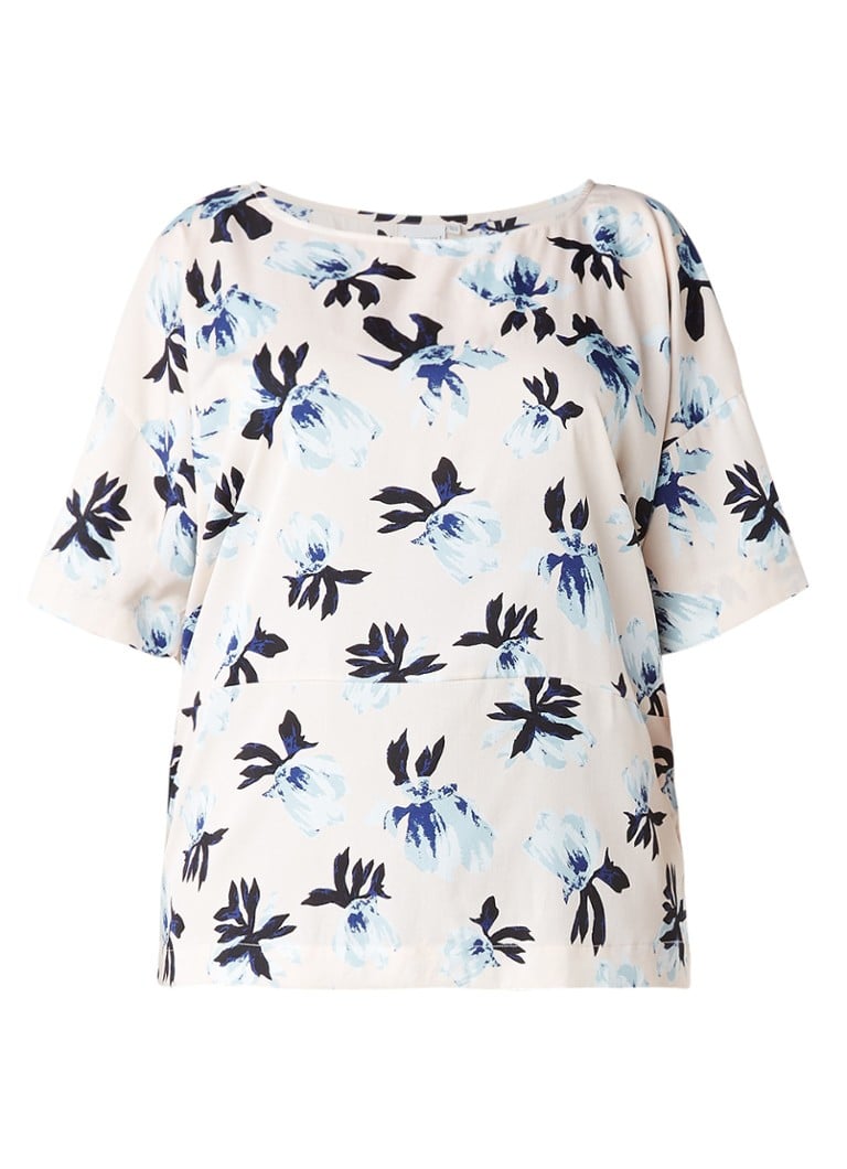 Junarose Rinse loose fit top met bloemendessin zwart