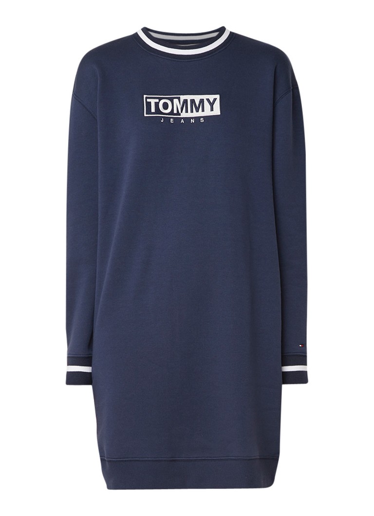 Tommy Hilfiger Sweaterjurk met logoborduring royalblauw