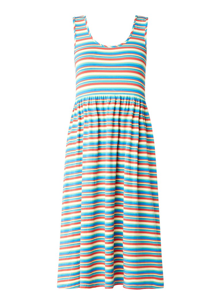 Tommy Hilfiger A-lijn jurk met ronde hals en streepdessin multicolor