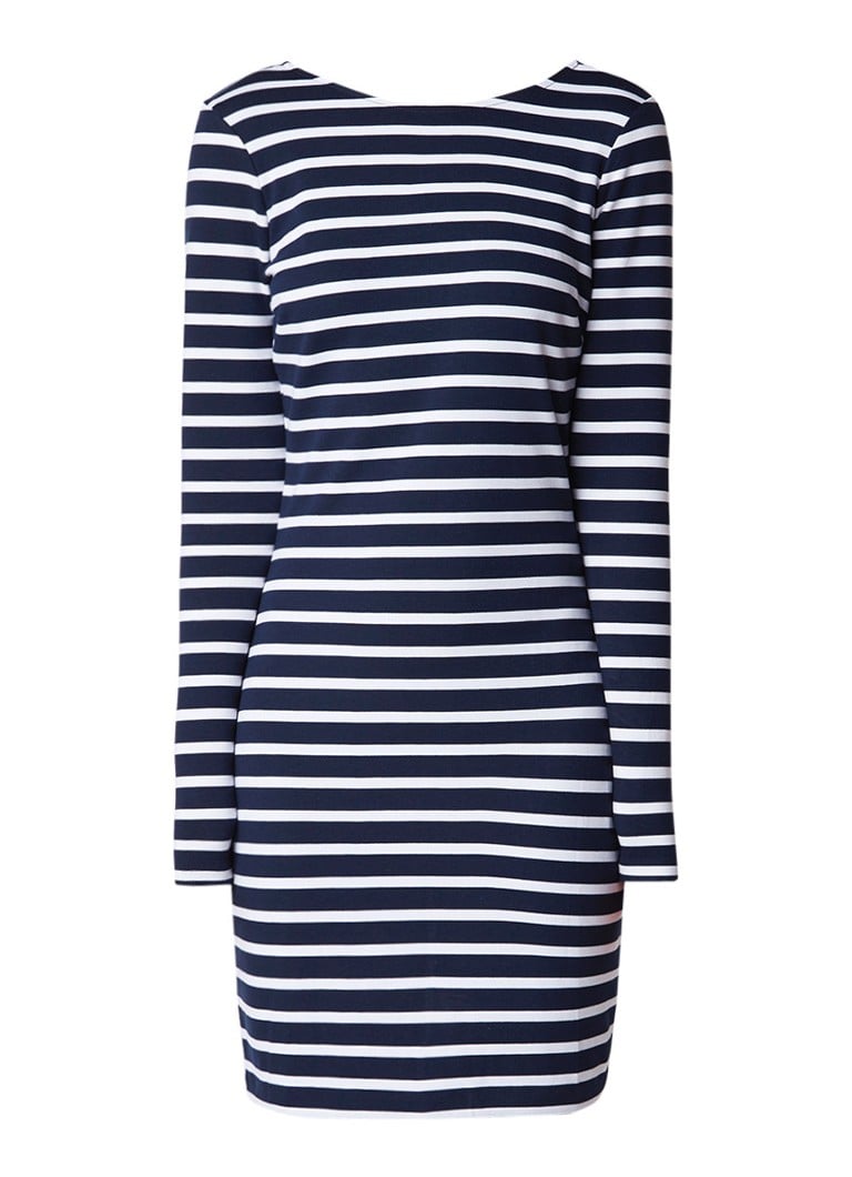 Tommy Hilfiger Jersey midi-jurk met streepdessin donkerblauw