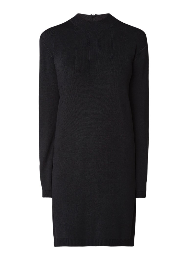 Samsøe & Samsøe Blaine midi-jurk met stretch zwart