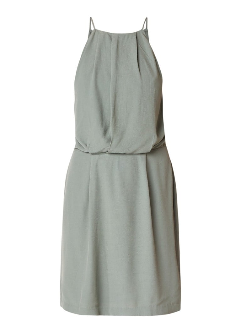 Samsøe & Samsøe Willow mini-jurk met rugdecolleté en kant mint