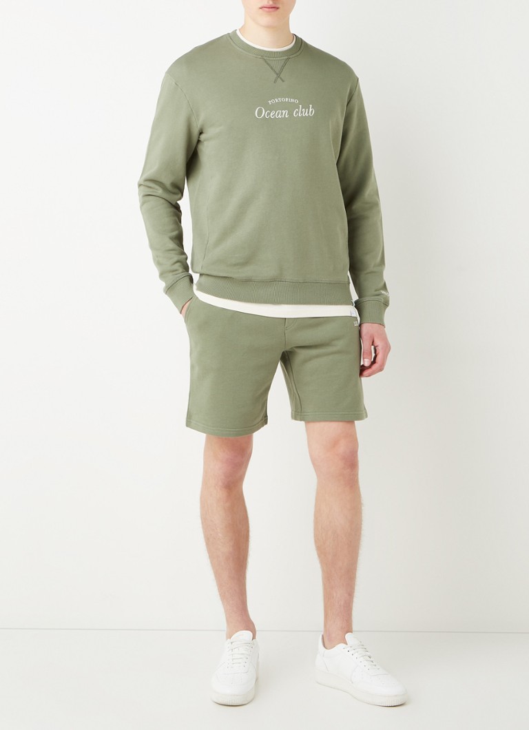 Les Deux Ocean Club sweater van biologisch katoen met logoborduring