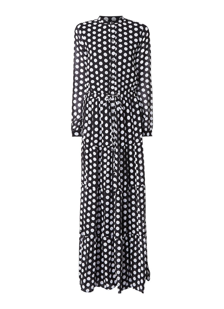 Michael Kors Lottie maxi-jurk met polkadots zwart