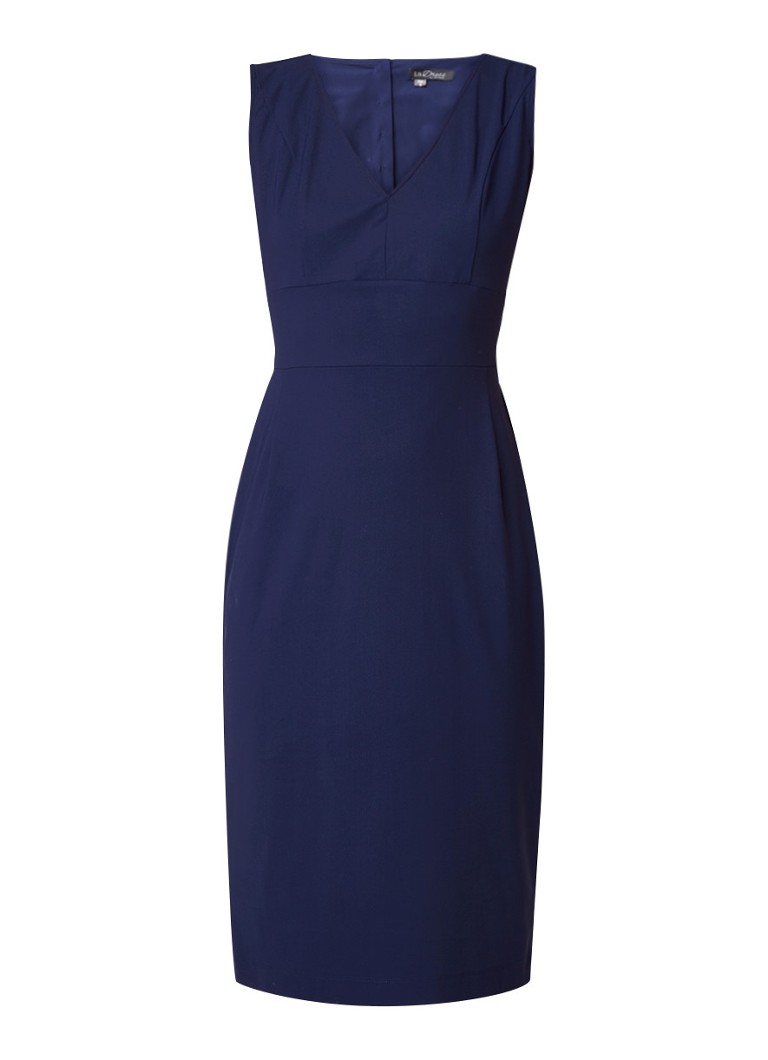 LaDress Miriam kokerjurk van jersey donkerblauw