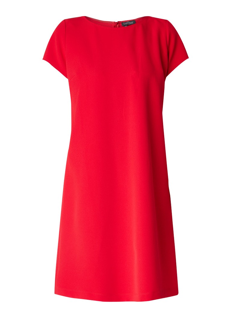 LaDress Mary shiftjurk van crÃªpe rood