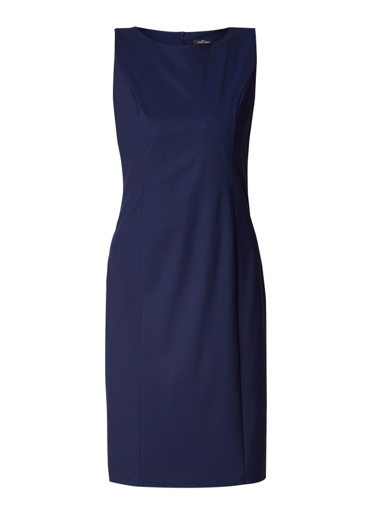 LaDress Catherine mouwloze kokerjurk donkerblauw