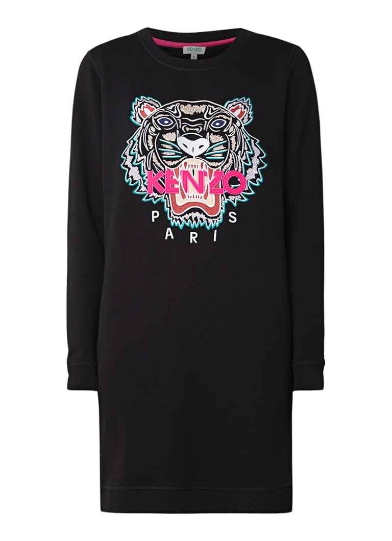 KENZO Icon sweatdress met logoborduring zwart