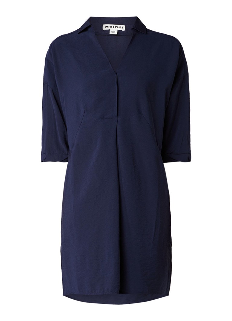 Whistles Lola tuniekjurk met V-hals royalblauw