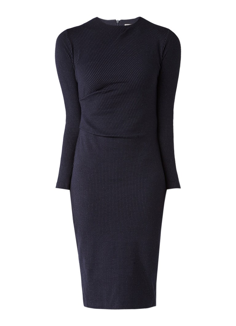 Whistles Drew bodycon jurk met streepdessin donkerblauw