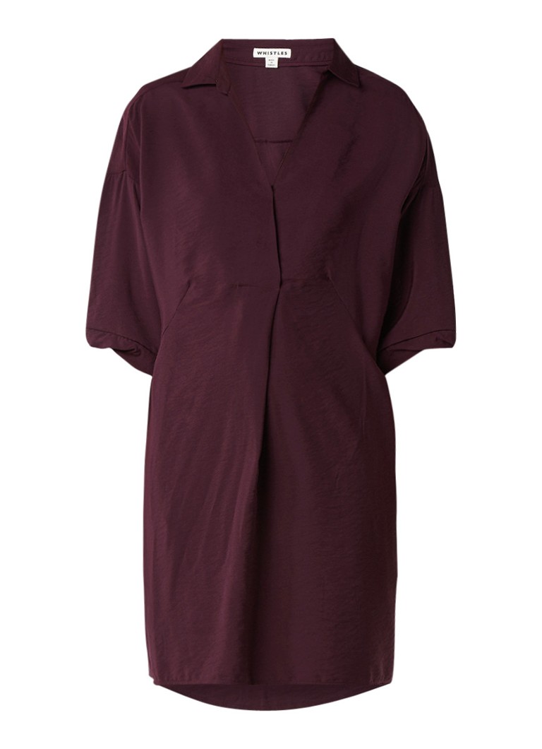 Whistles Lola loose fit tuniekjurk aubergine