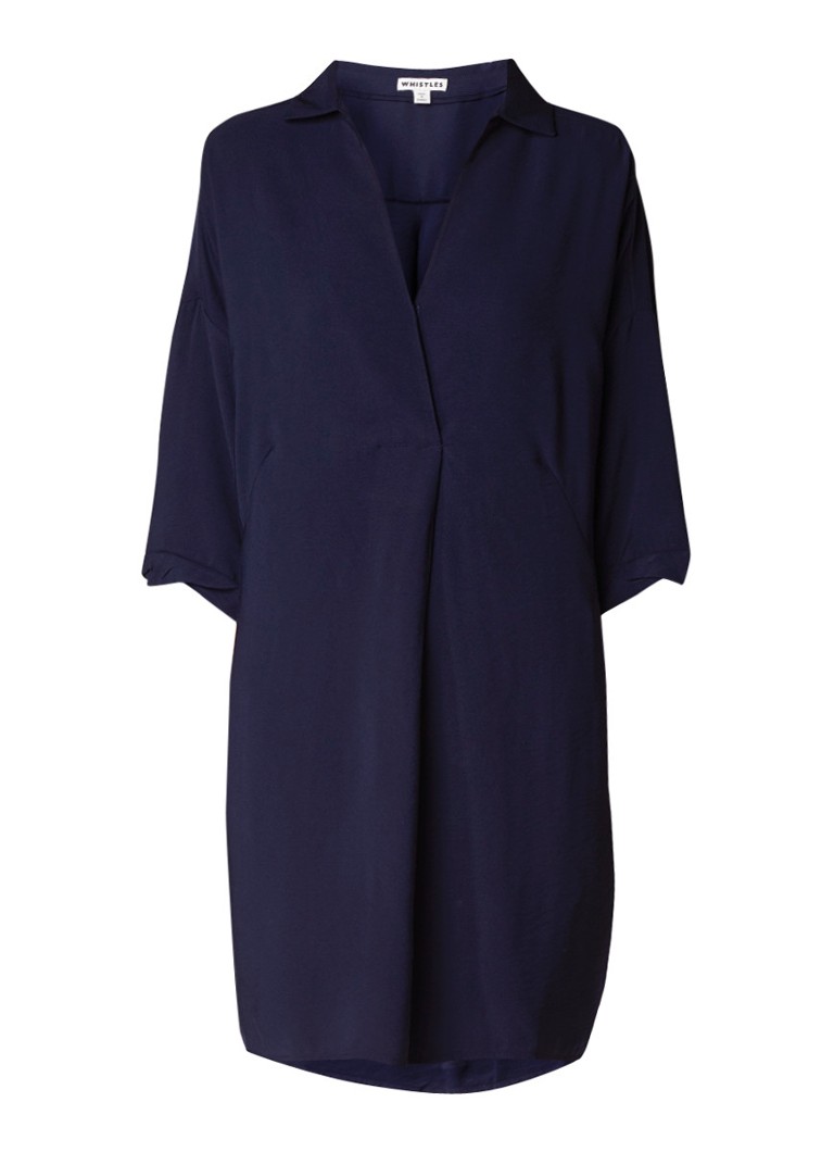 Whistles Lola oversized tuniekjurk met steekzakken royalblauw