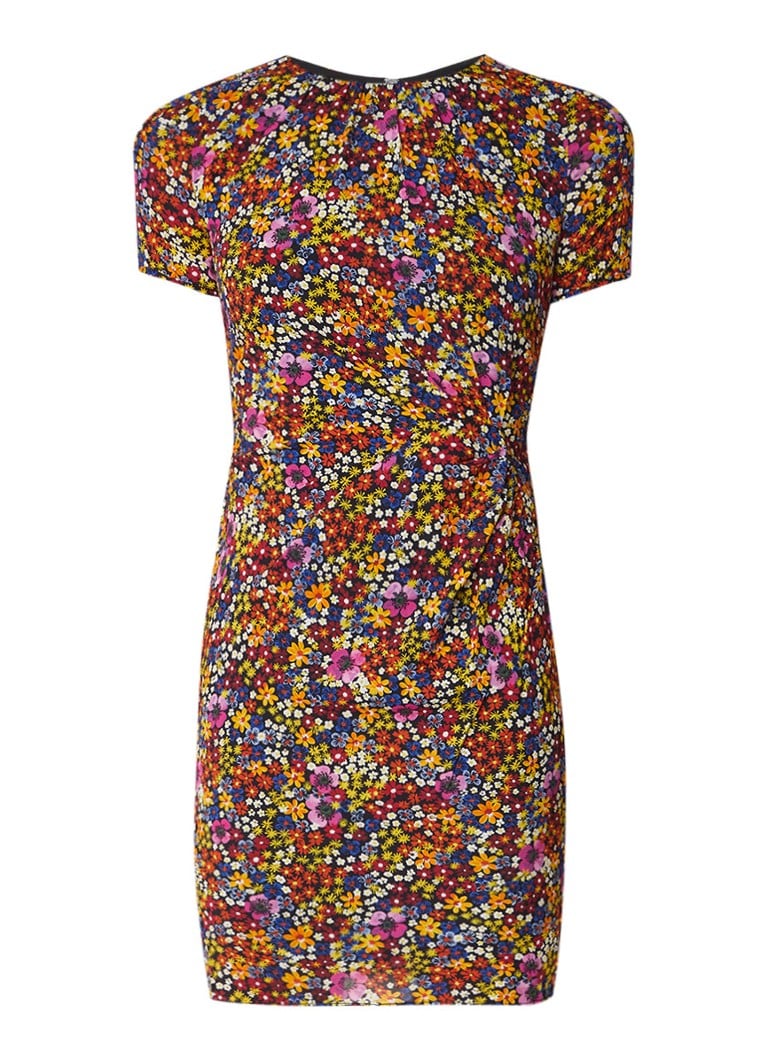 Whistles Dora bodycon jurk in zijdeblend met plooidetail geel