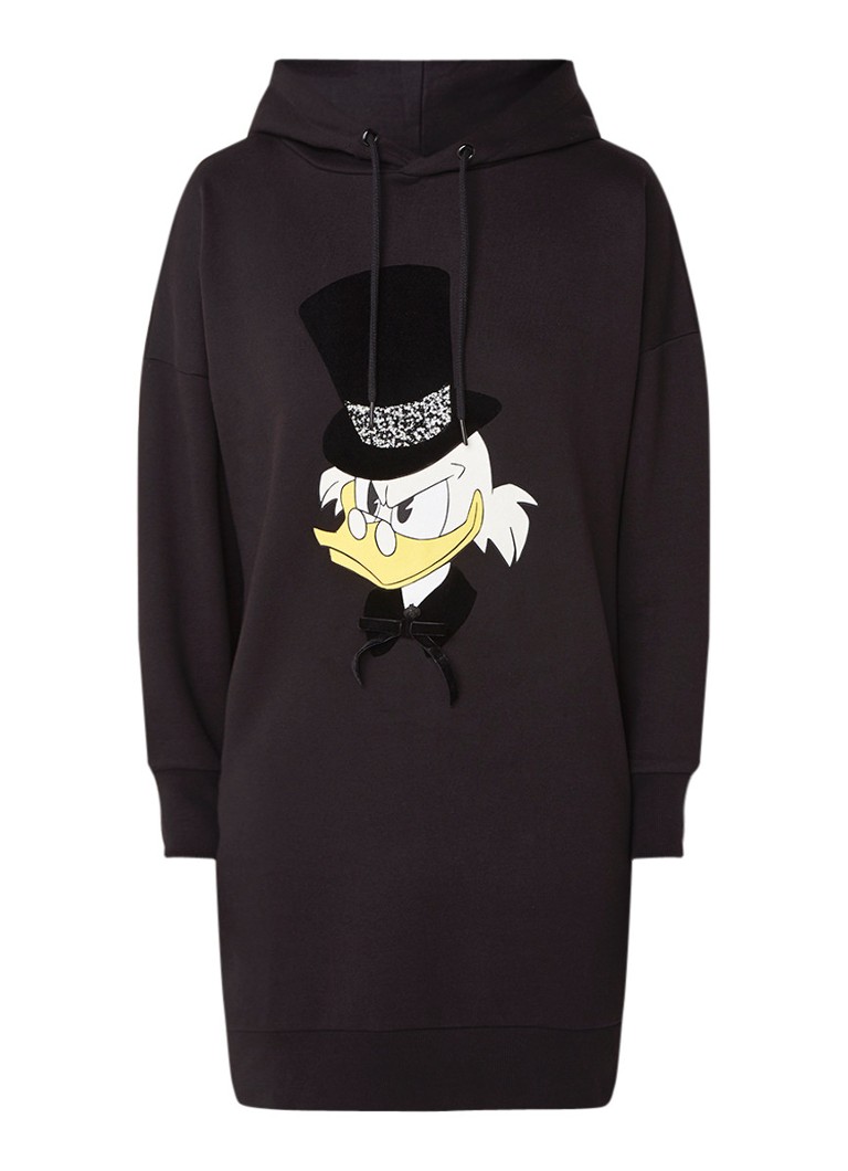 NIKKIE Scrooge MC Duck sweaterjurk met strass zwart