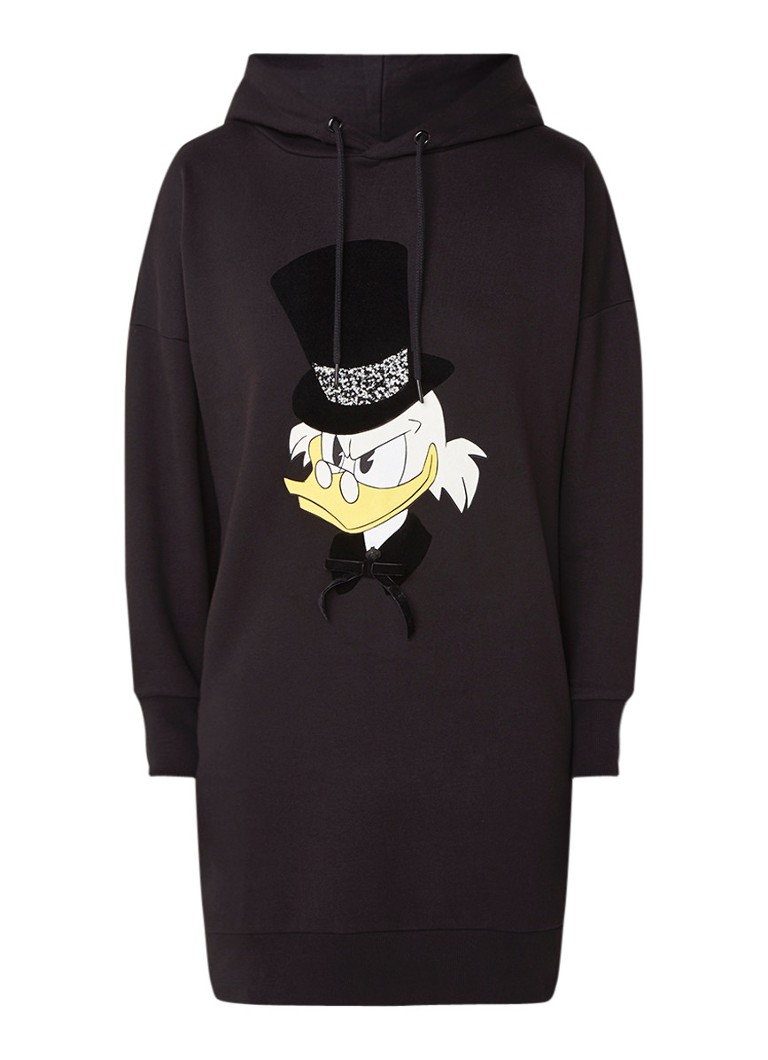 NIKKIE Scrooge MC Duck sweaterjurk met strass zwart