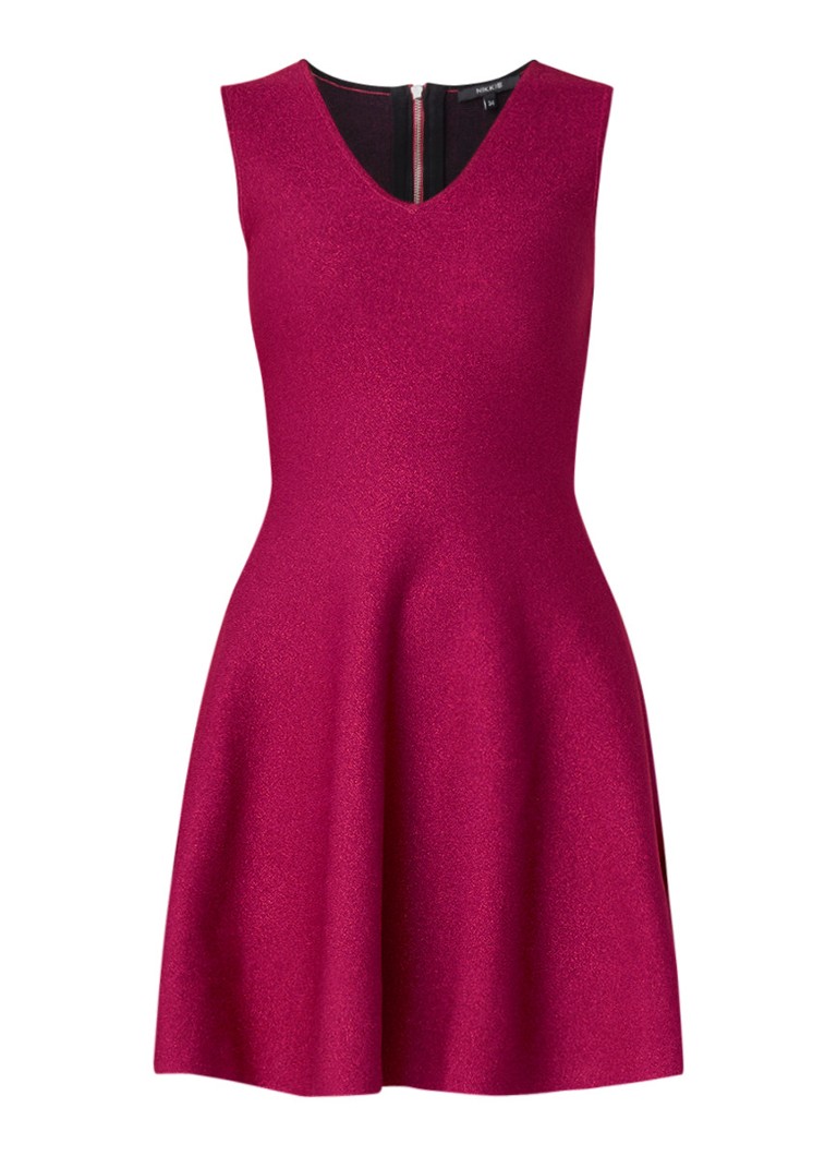 NIKKIE Kylie A-lijn jurk met lurex fuchsia