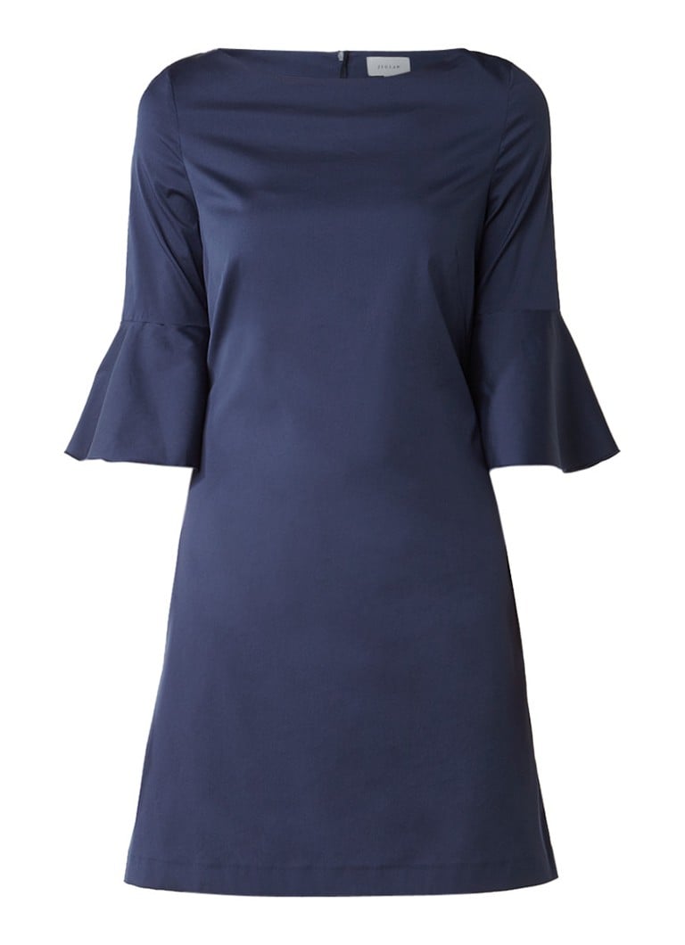 Jigsaw Tuniekjurk met trompetmouw donkerblauw