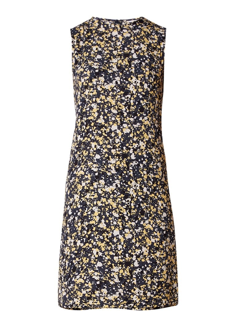 Jigsaw Splatter mouwloze midi-jurk met dessin geel