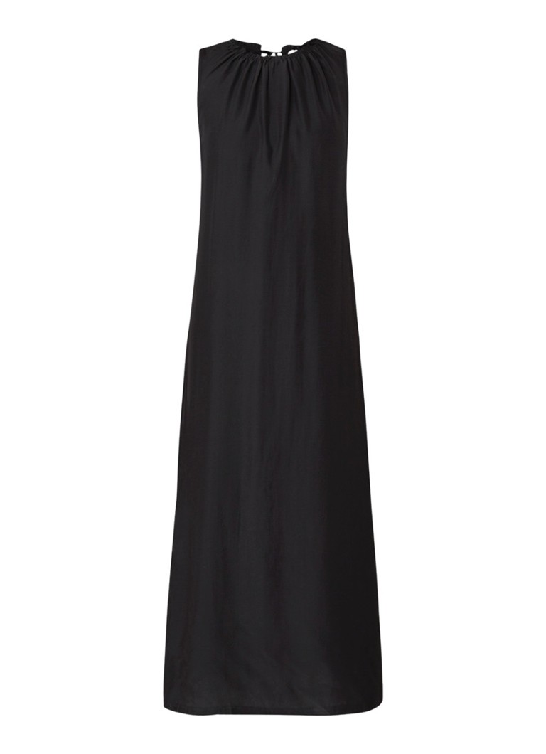 Jigsaw Mouwloze maxi-jurk met keyhole zwart