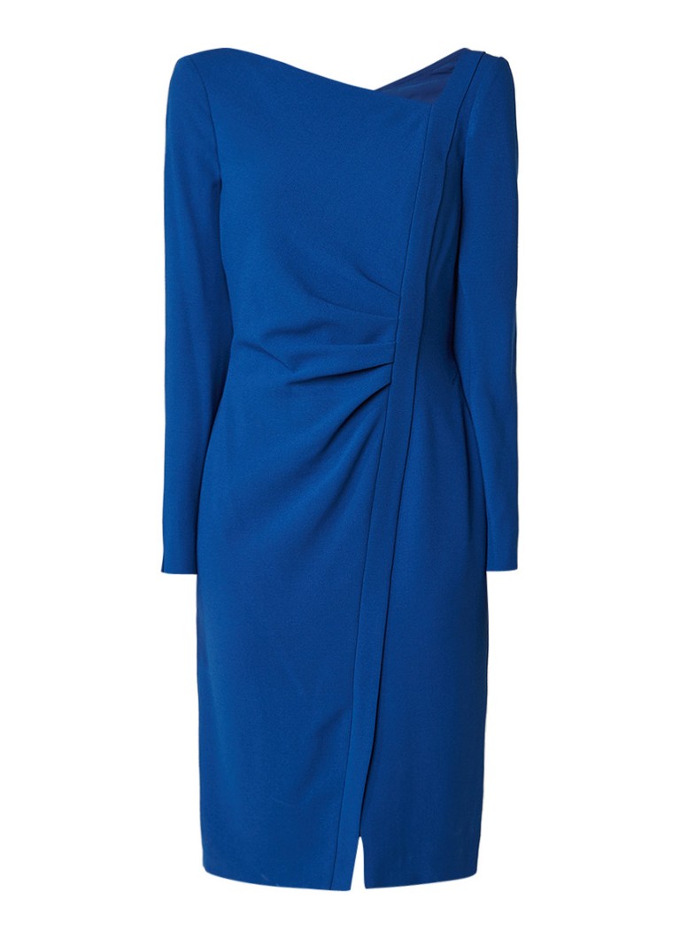 L.K.Bennett Angela jurk van crÃªpe met draperie detail kobaltblauw