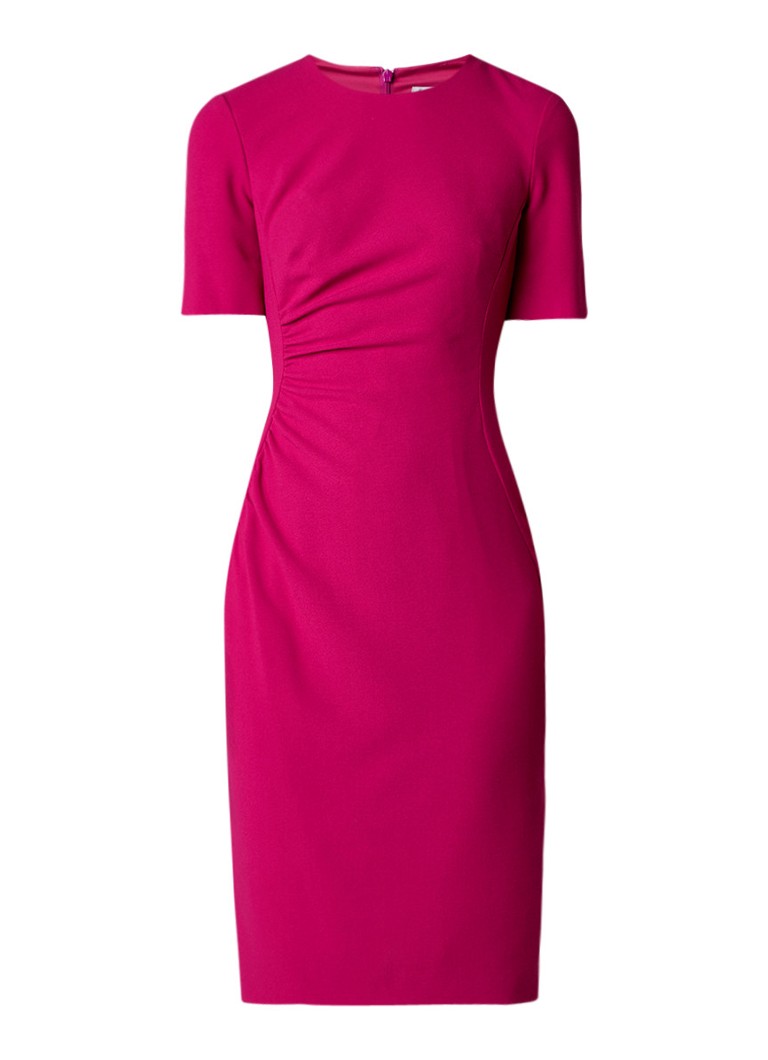 L.K.Bennett May midi-jurk met plooidetail fuchsia