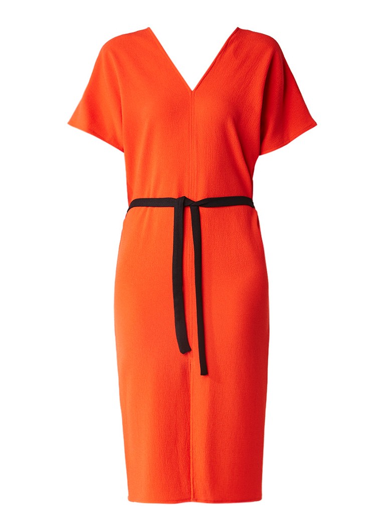 Topshop Kimono jurk met strikceintuur oranje